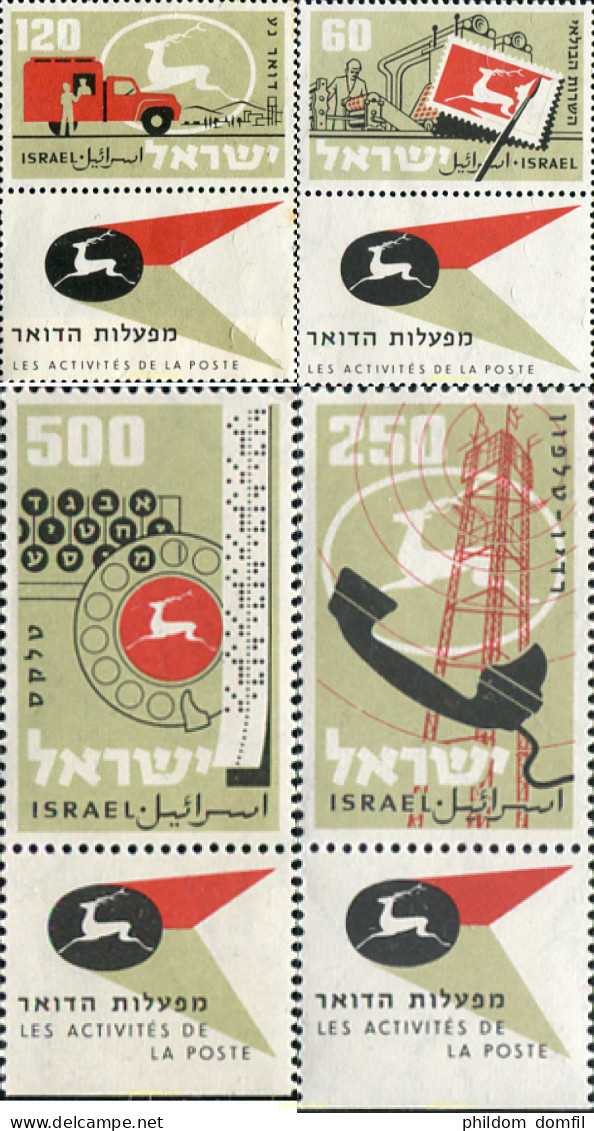 3668 MNH ISRAEL 1959 ACTIVIDADES DE CORREOS - Nuovi (senza Tab)