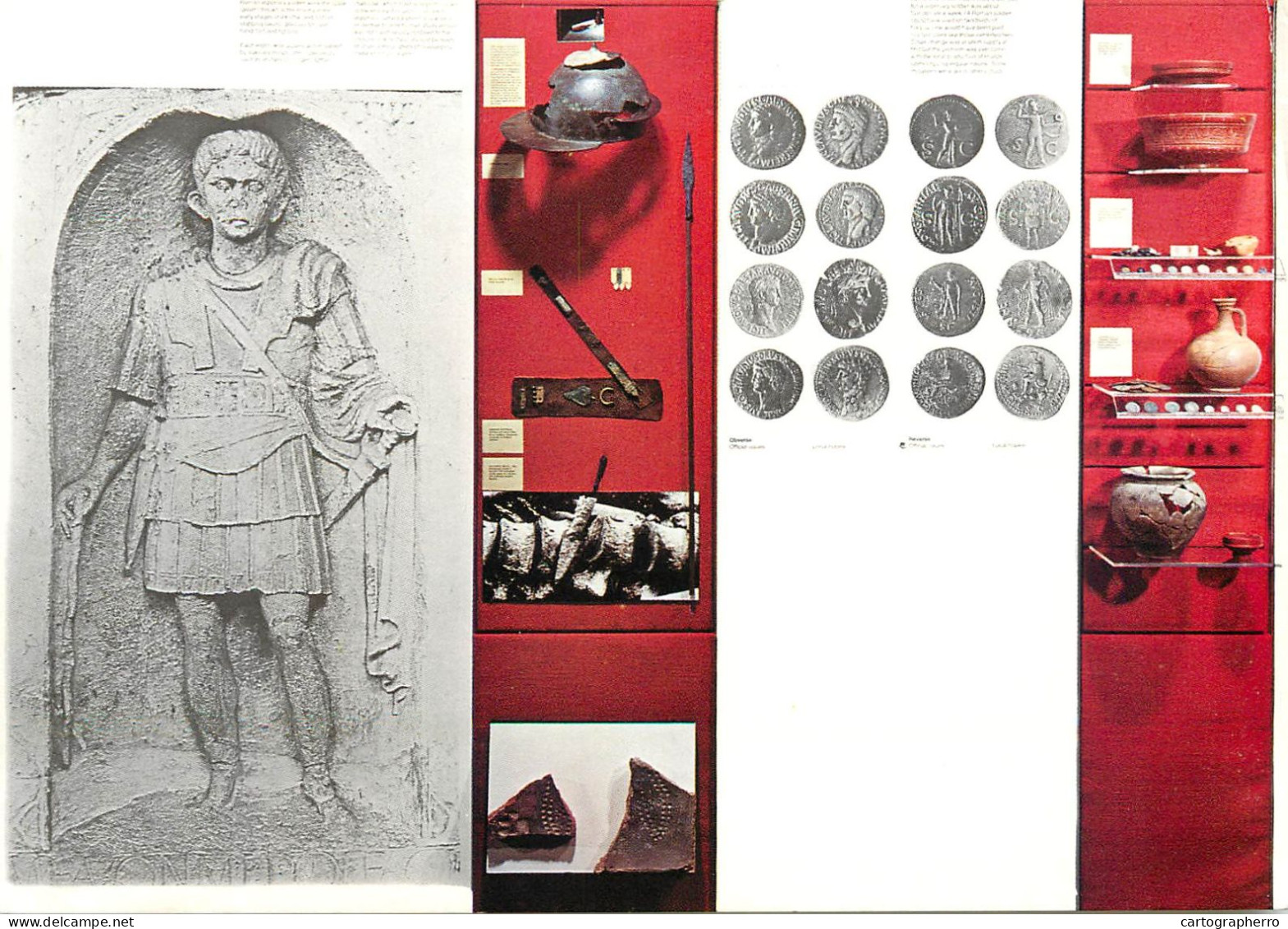 Fine Arts Postcard Fishborne Roman Palace Display Of Military Equipment Coins And Pottery - Verzamelingen & Kavels