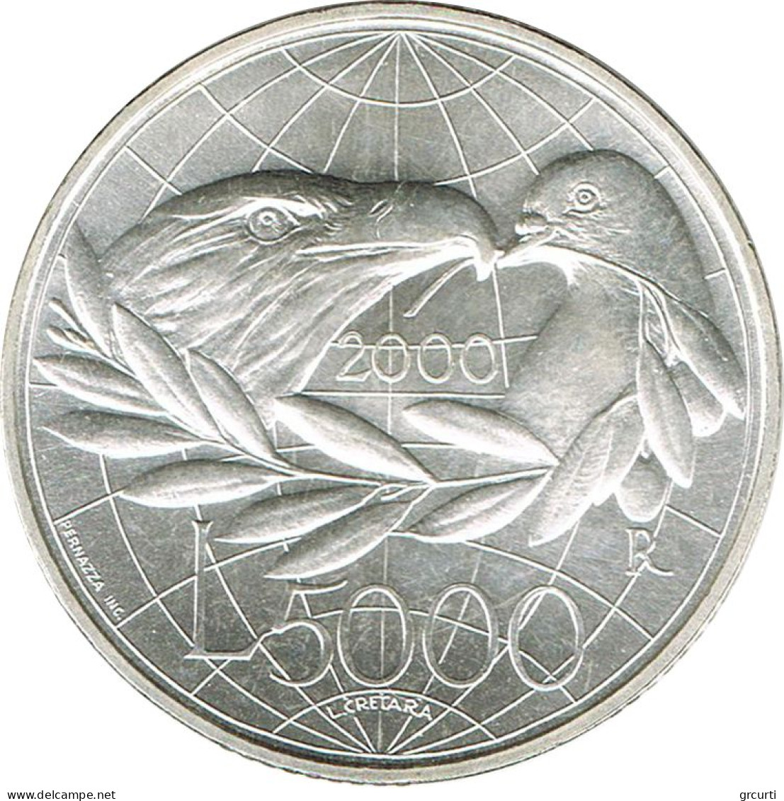 San Marino - 5.000 Lire 2000 - Pace - KM# 406 - San Marino