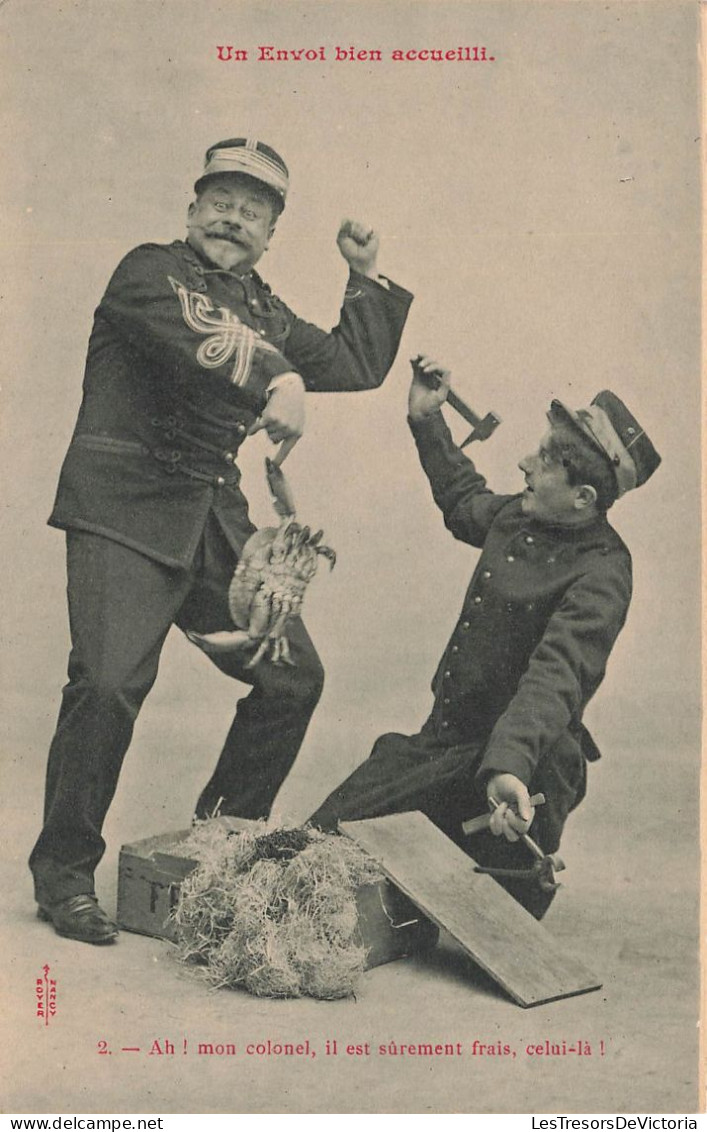 MILITARIA - Un Envoi Bien Accueilli - Ah! Mon Colonel Il Est Sûrement Frais Celui Là! - Carte Postale Ancienne - Humour