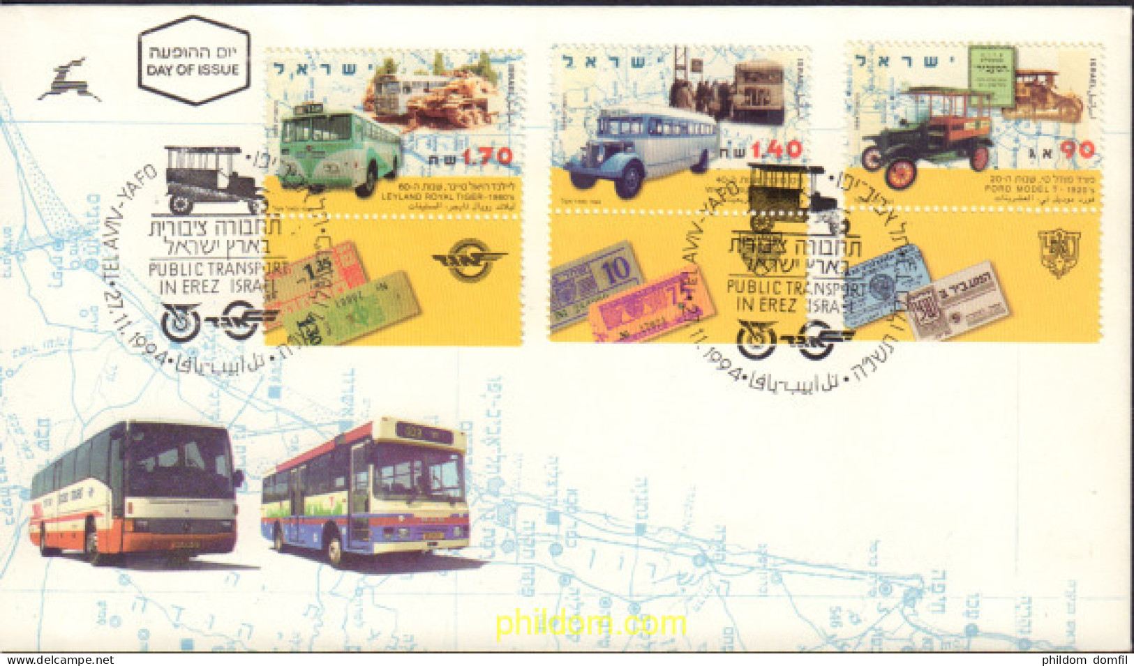 416803 MNH ISRAEL 1994 TRANSPORTE PUBLICO - Ongebruikt (zonder Tabs)