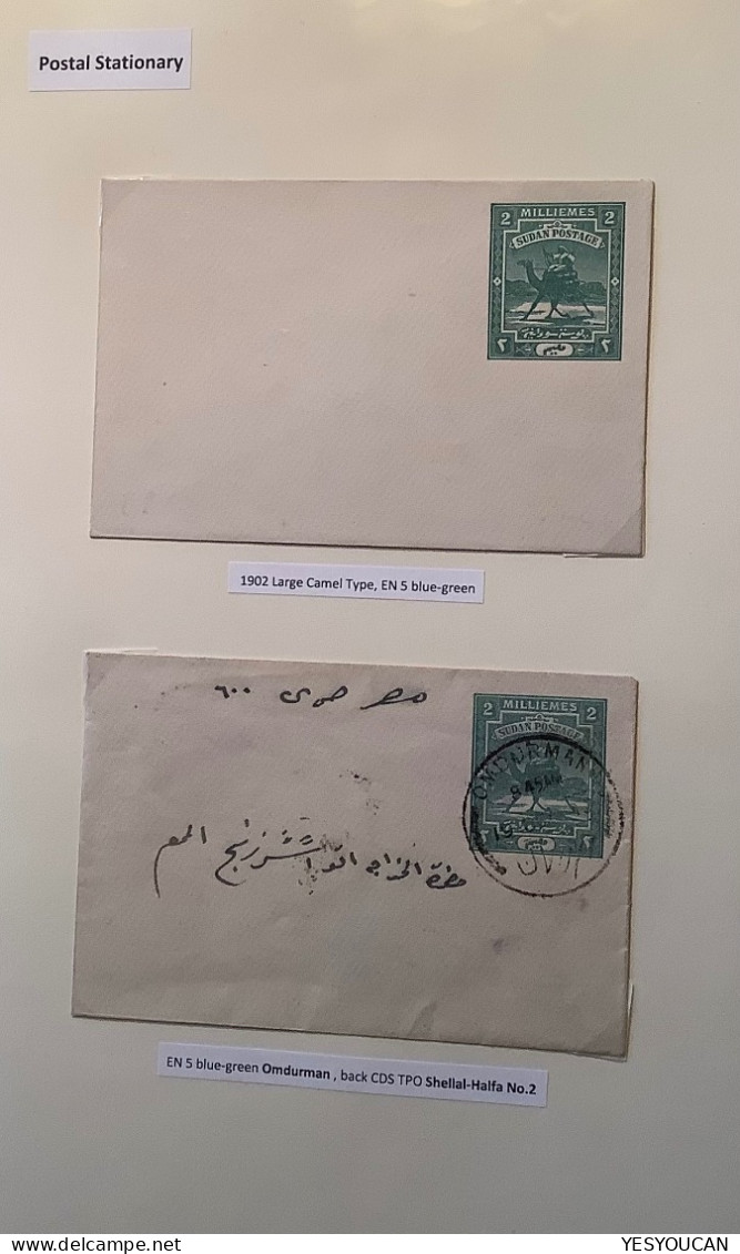 1902-54 Attractive Collection Sudan Postal Stationery Envelopes 21exhibition Pages (cover Camel Egypt Used Mint Censored - Soudan (...-1951)