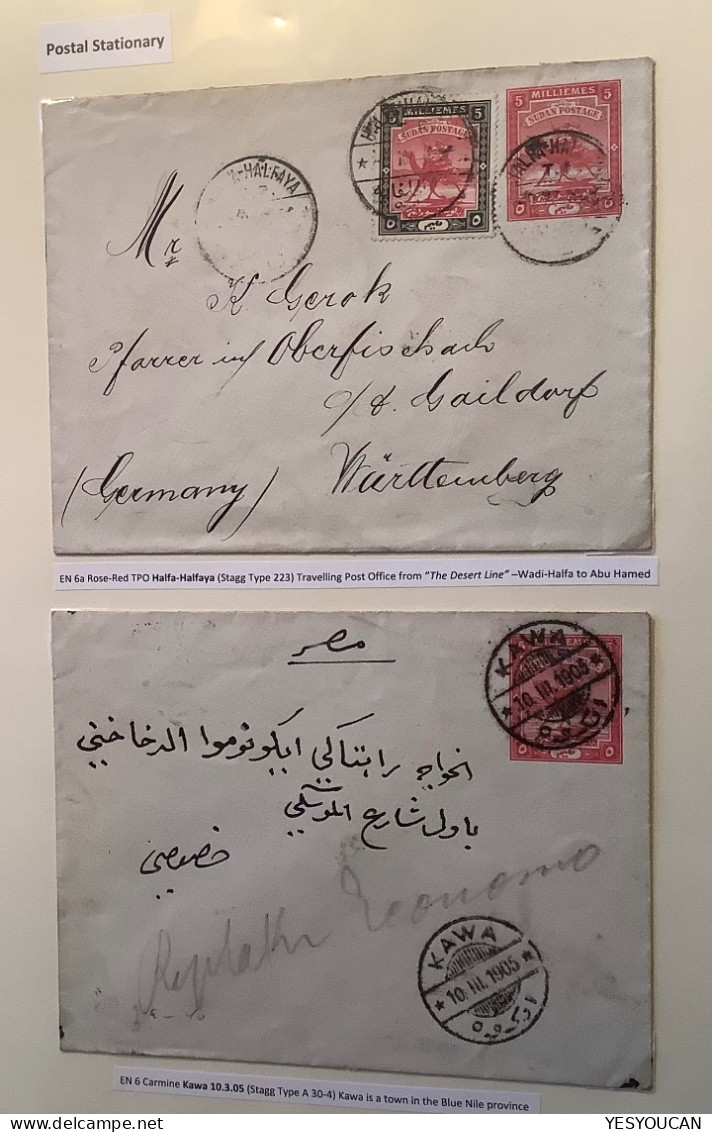 1902-54 Attractive Collection Sudan Postal Stationery Envelopes 21exhibition Pages (cover Camel Egypt Used Mint Censored - Soedan (...-1951)