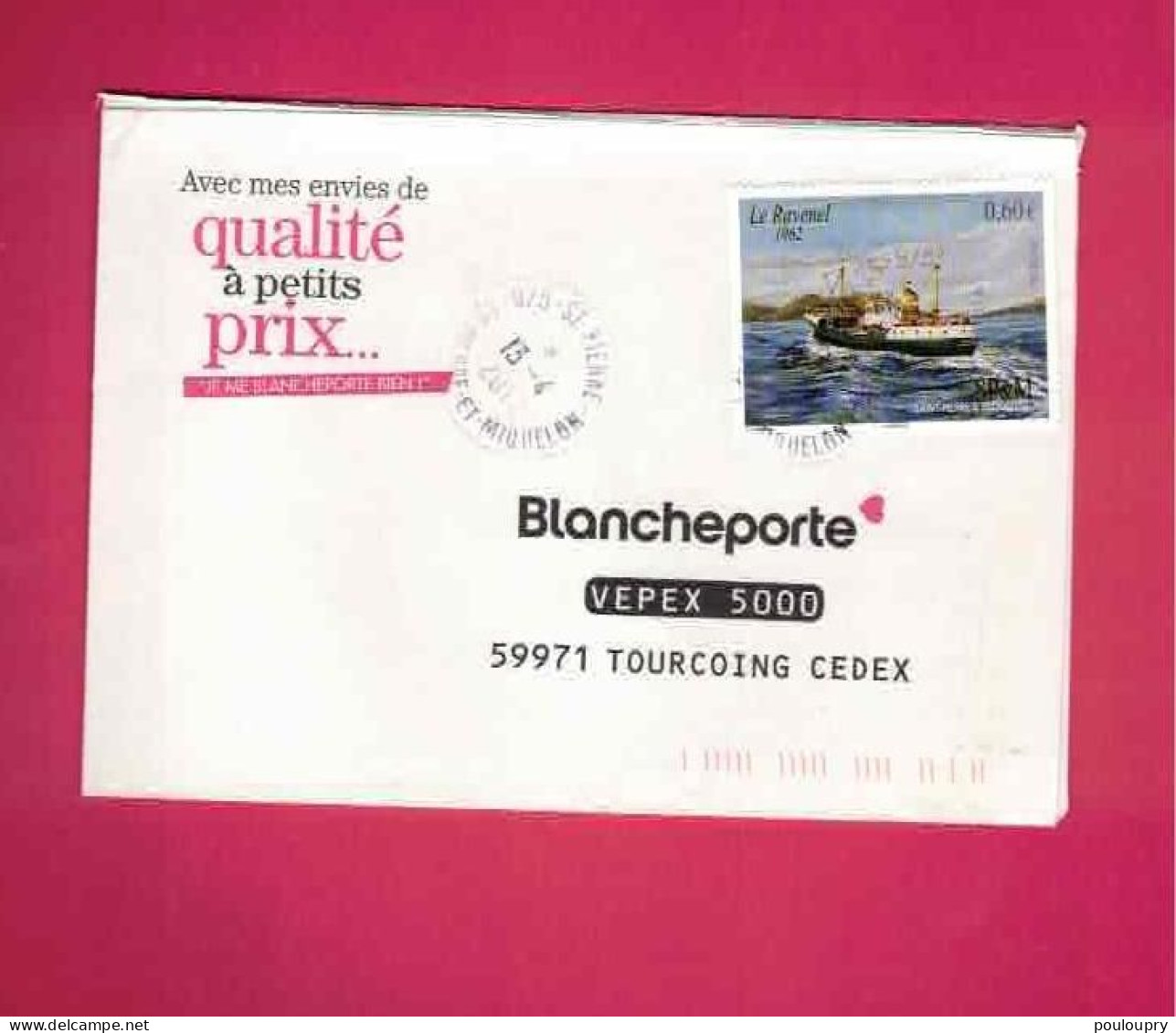 Lettre De 2012 Pour La France - YT N° 1025 - Bateau - Chalutier - Covers & Documents