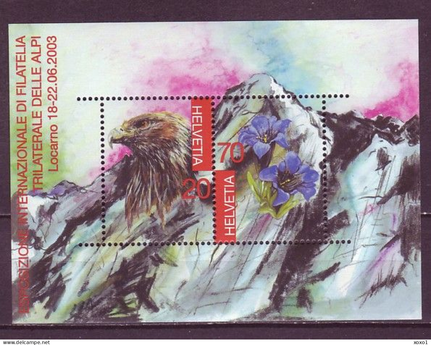 Switzerland 2003 MiNr. 1836 - 1837 (Block 33) Mont Dolent France–Switzerland–Italy Border Triangle S\sh MNH** 2.00 € - Montagnes