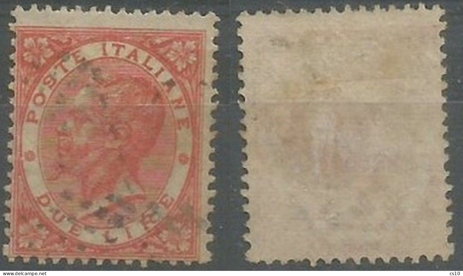 REGNO Italy Kingdom 1863 VE2 Effige Key Value HV  Lire 2 - Usato, Autentico, Perfetto - Sonstige & Ohne Zuordnung