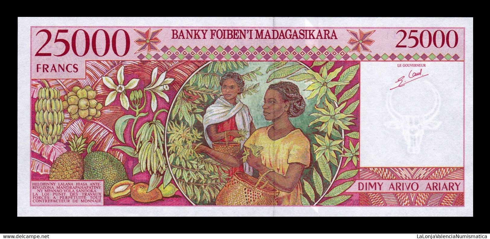 Madagascar 25000 Francs ND (1998) Pick 82 Sc Unc - Madagascar