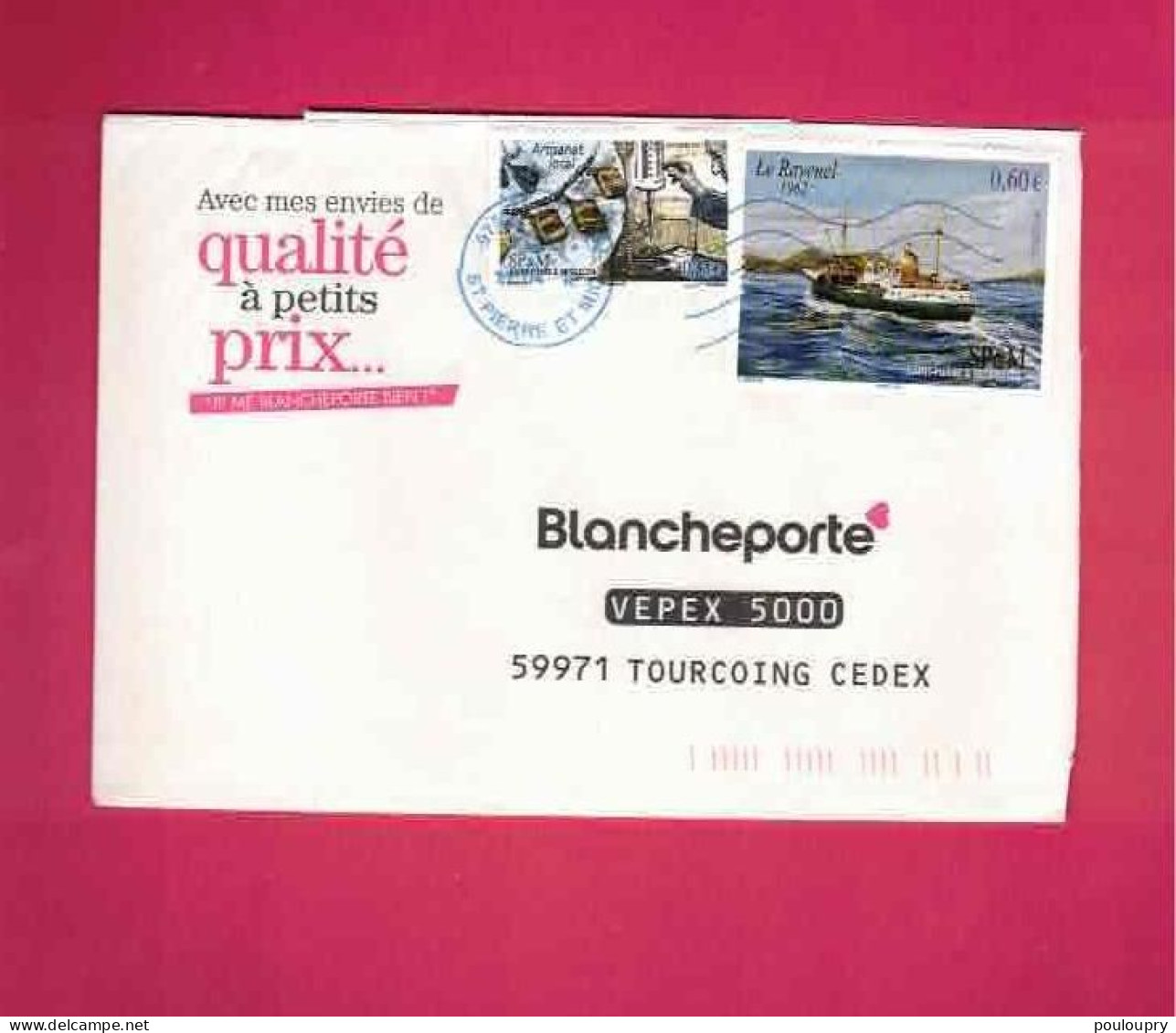 Lettre De 2012 Pour La France - YT N° 1006 Et 1025 - Bateau - Chalutier - Storia Postale