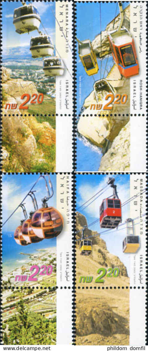 328695 MNH ISRAEL 2002 TELEFERICOS - Neufs (sans Tabs)