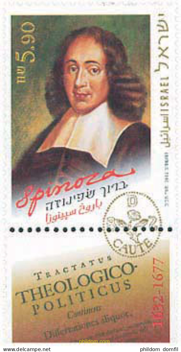 328703 MNH ISRAEL 2002 370 ANIVERSARIO DEL NACIMIENTO DE SPINOZA - Nuevos (sin Tab)