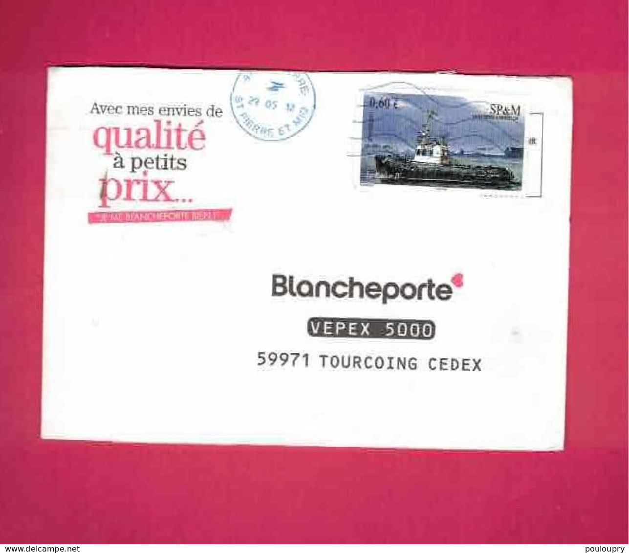 Lettre De 2012 Pour La France - YT N° 1012 - Bateau D' Assistance - Storia Postale