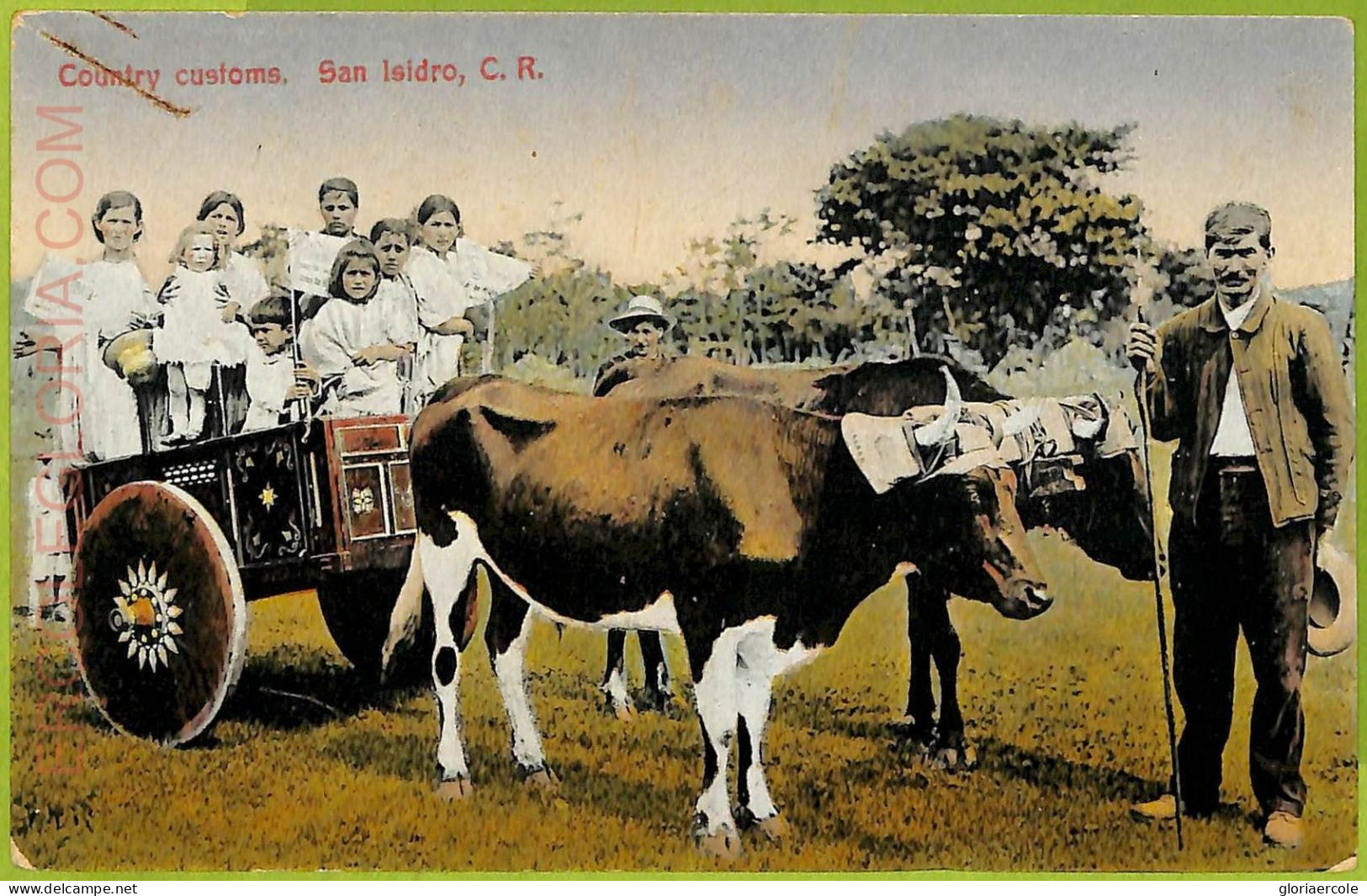 12699 - COSTA RICA - Vintage Postcard  - San Isidro - Country Customs - Costa Rica