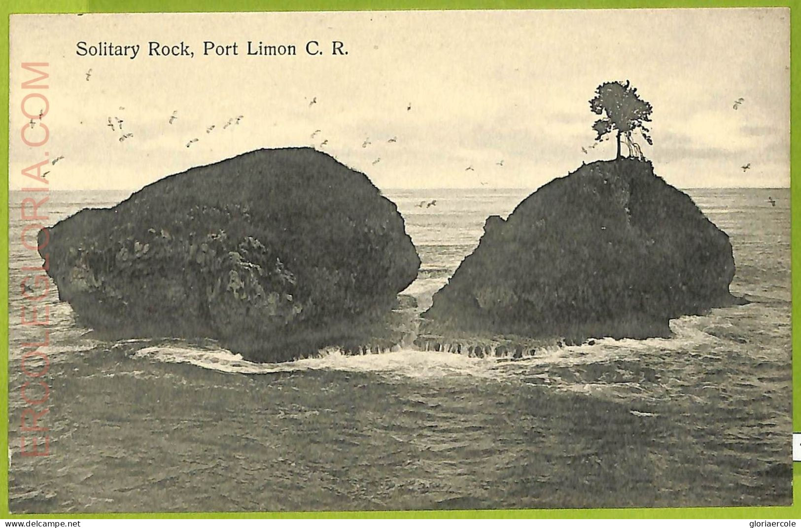 12704 - COSTA RICA - Vintage Postcard  - Solitary Rock, Port Limon - Costa Rica