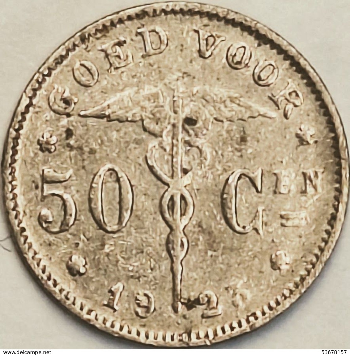 Belgium - 50 Centimes 1923, KM# 88 (#3088) - 50 Centimes