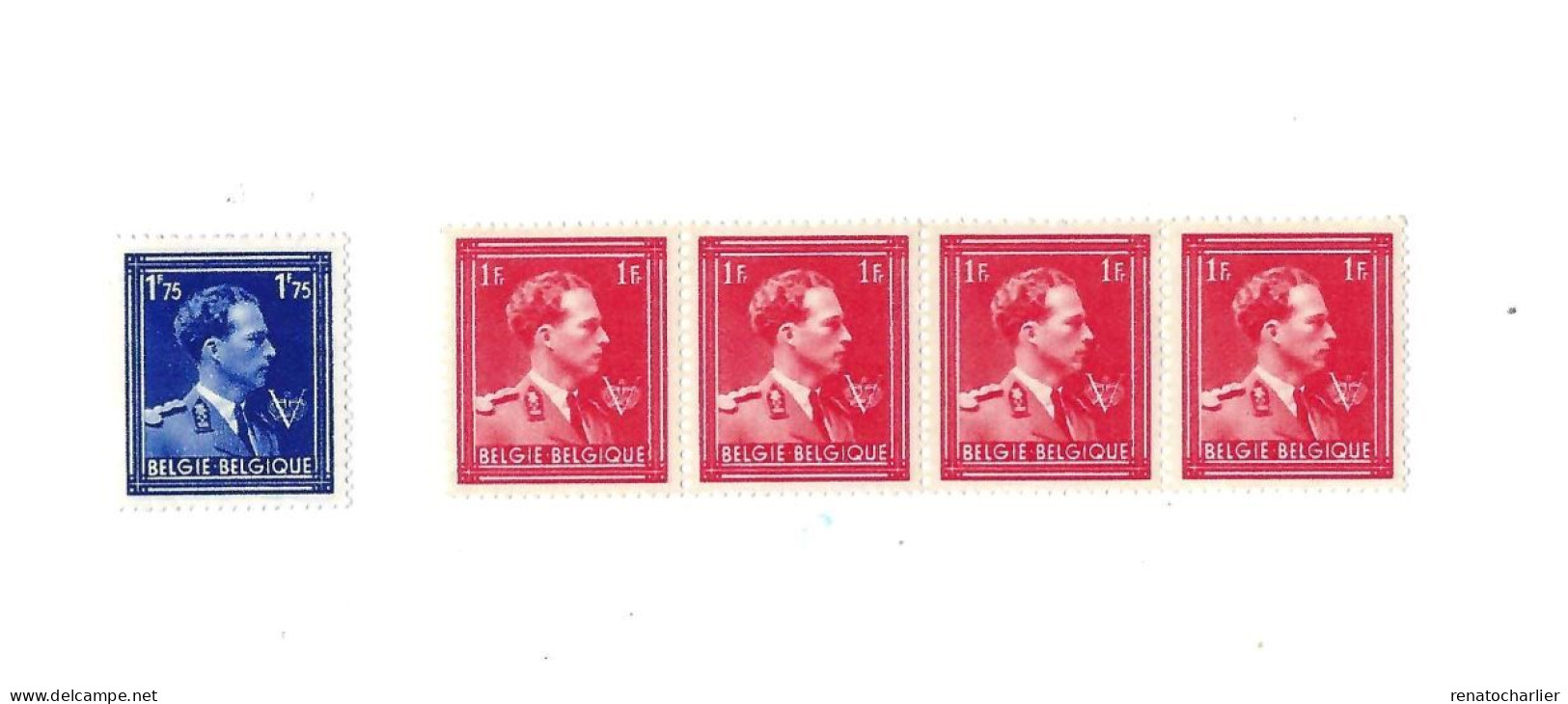 Léopold III.MNH,Neuf Sans Charnière. Victoire. - 1936-1957 Open Collar