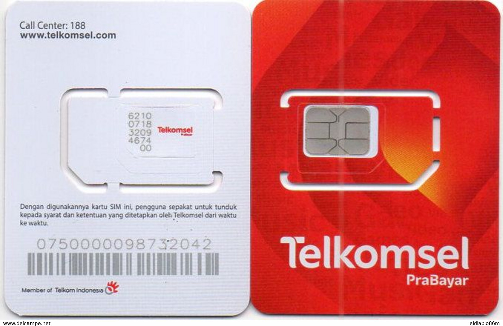 INDONESIA - GSM CARD - TELKOMSEL PRABAYAR - MINT - Indonesia