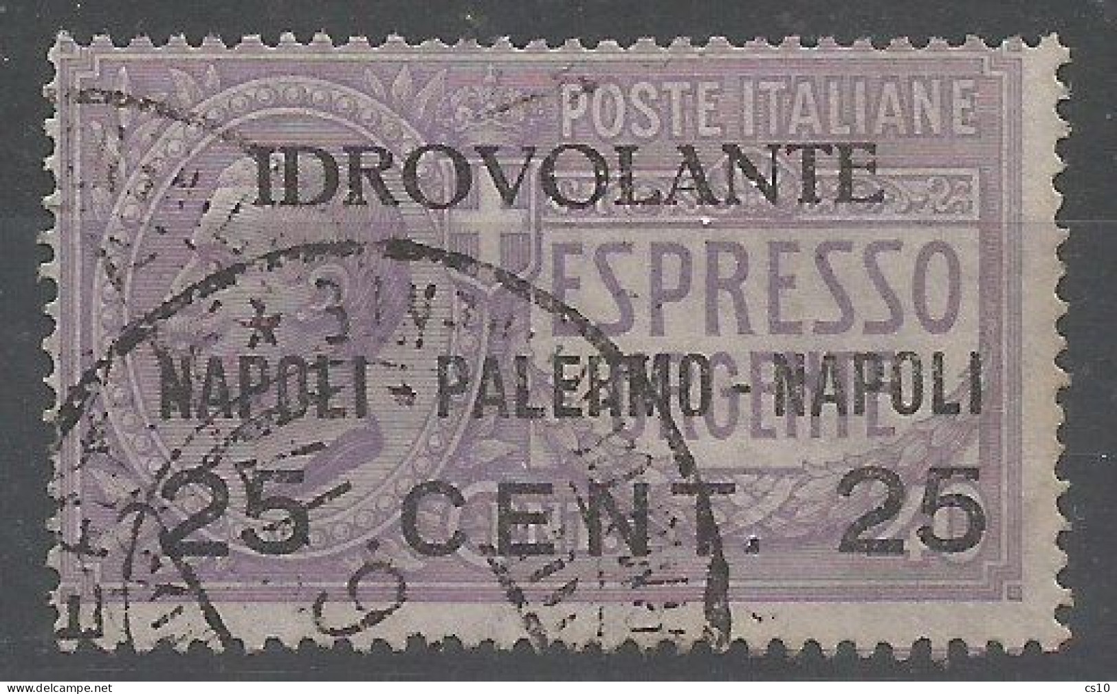 Regno Italy Kingdom 1917 Posta Aerea #2 IDROVOLANTE Airmail Seaplane Hydravion Wasserflugzeug - VFU Colndition - Altri (Aria)