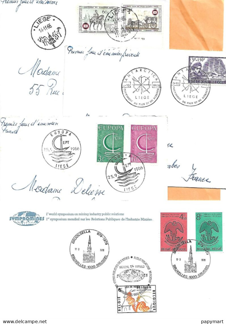 Belgique - Lot 7 FDC.divers. Voir Scans - Ohne Zuordnung