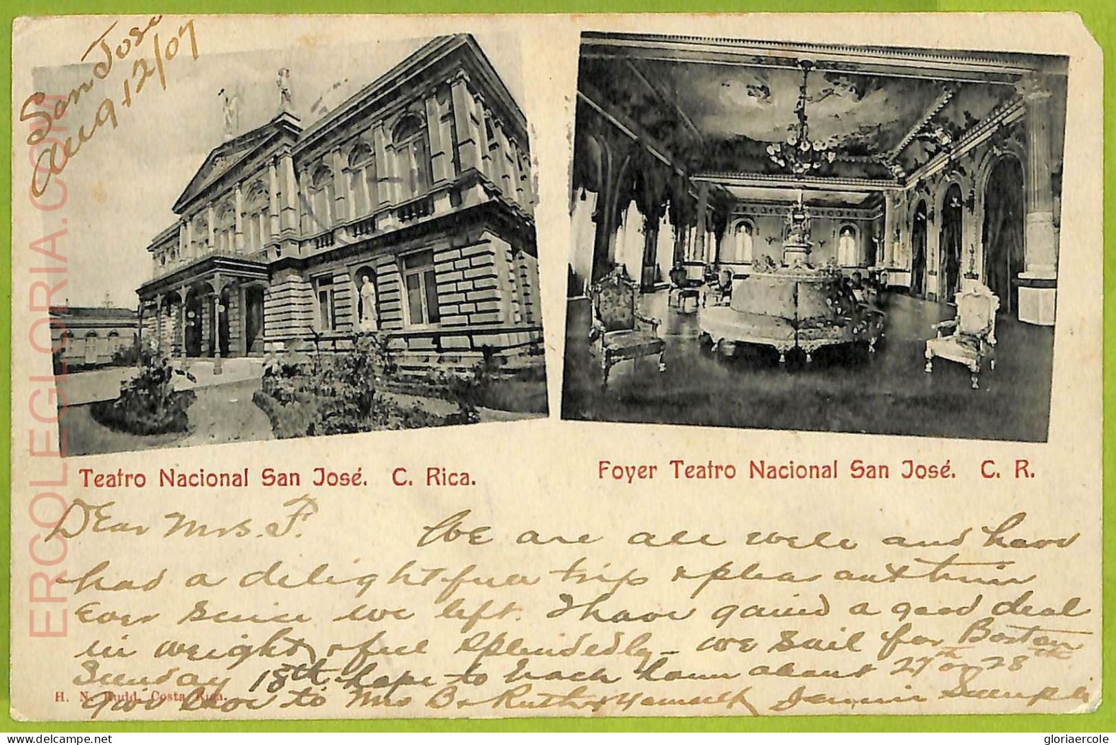 17242 - COSTA RICA - Vintage Postcard  - San Jose - Costa Rica