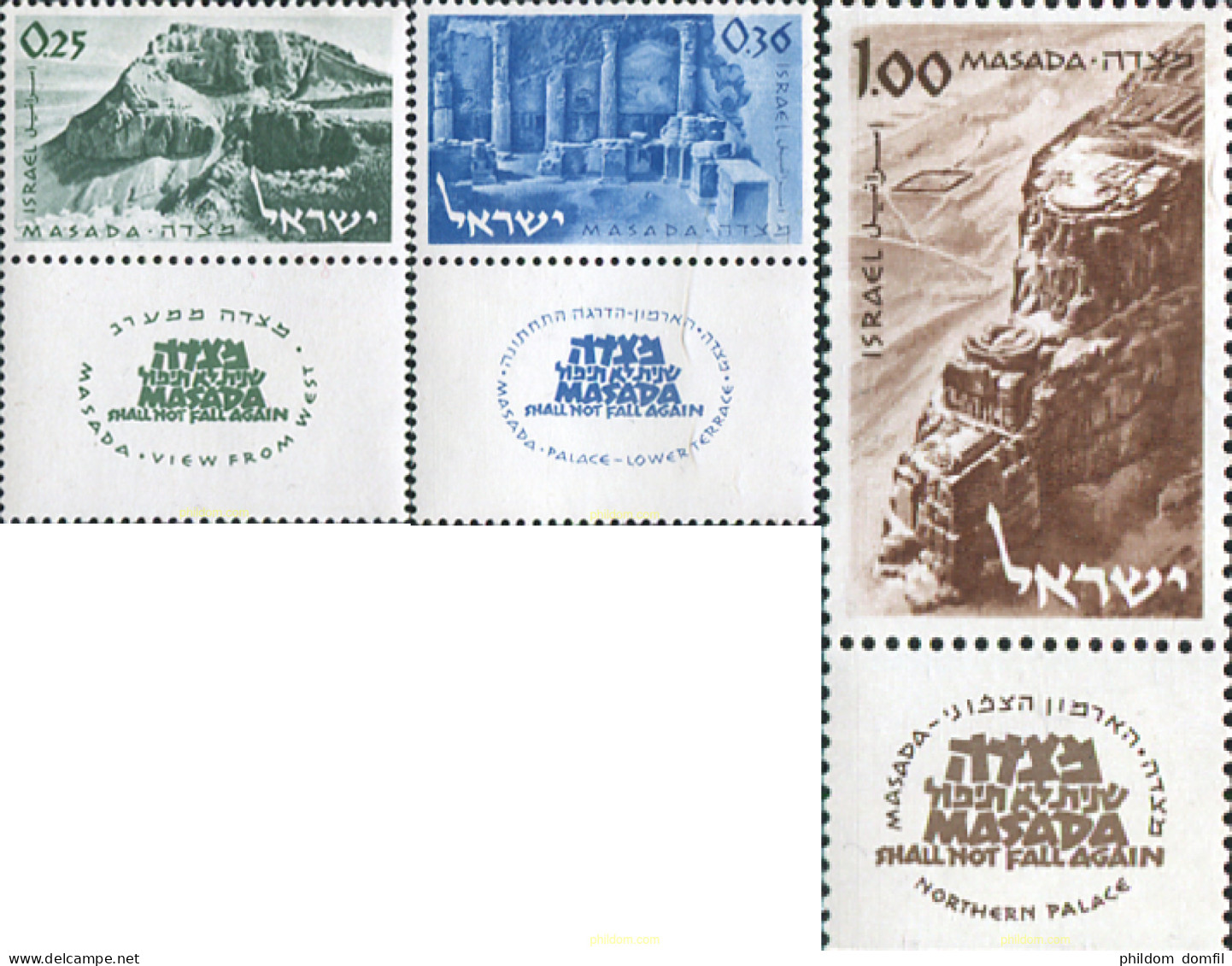 327758 MNH ISRAEL 1965 PALACIOS ANTIGUOS DE MASADA - Neufs (sans Tabs)