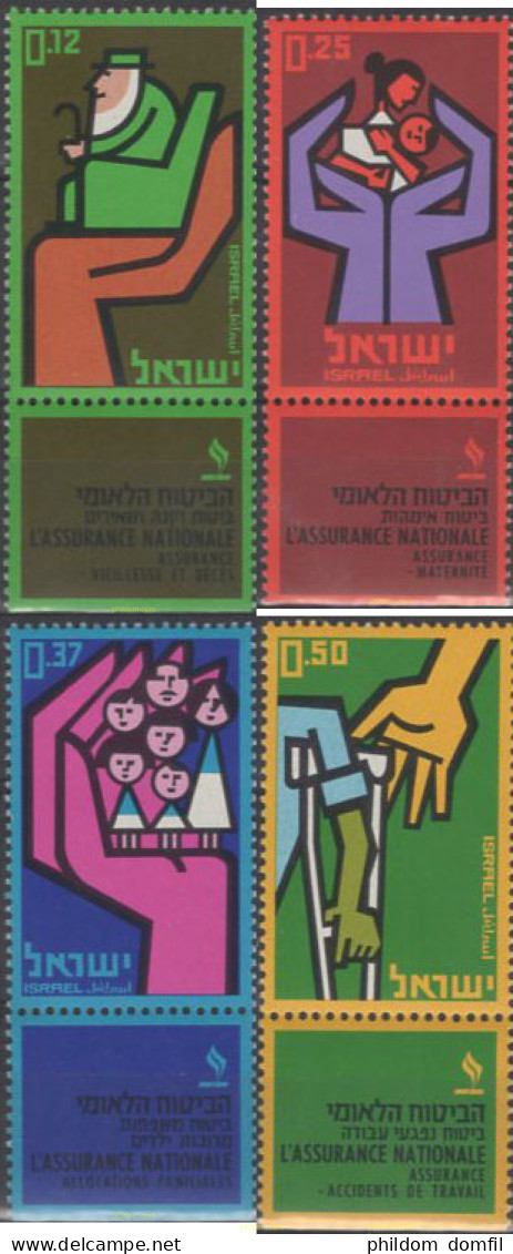 634932 MNH ISRAEL 1964 10 ANIVERSARIO DEL INSTITUTO NACIONAL DE SEGUROS - Neufs (sans Tabs)