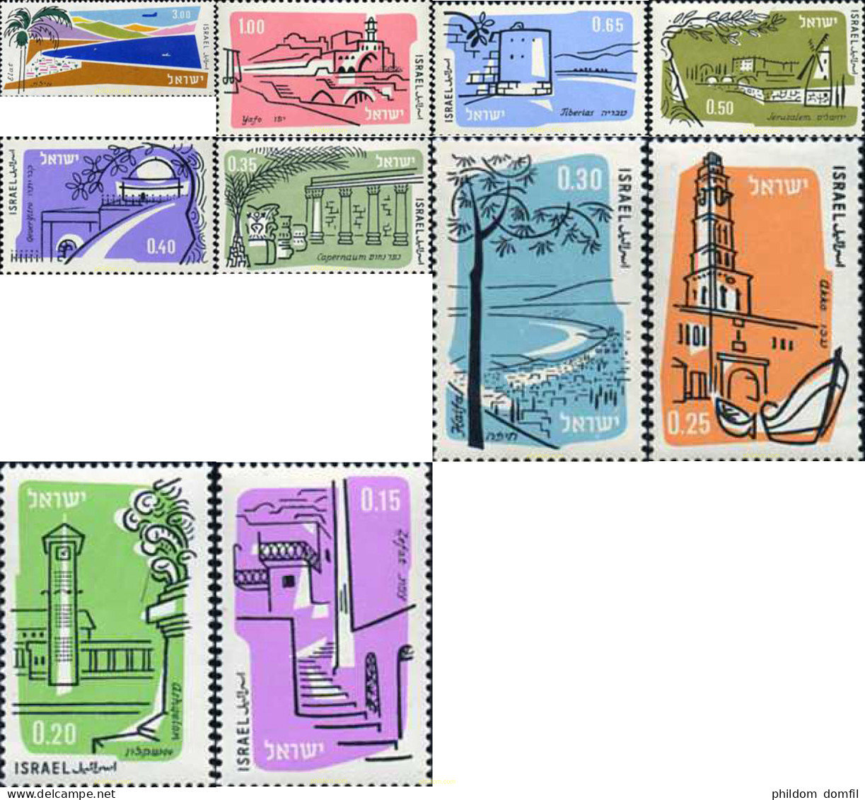 128821 MNH ISRAEL 1960 VISTAS DIVERSAS - Neufs (sans Tabs)