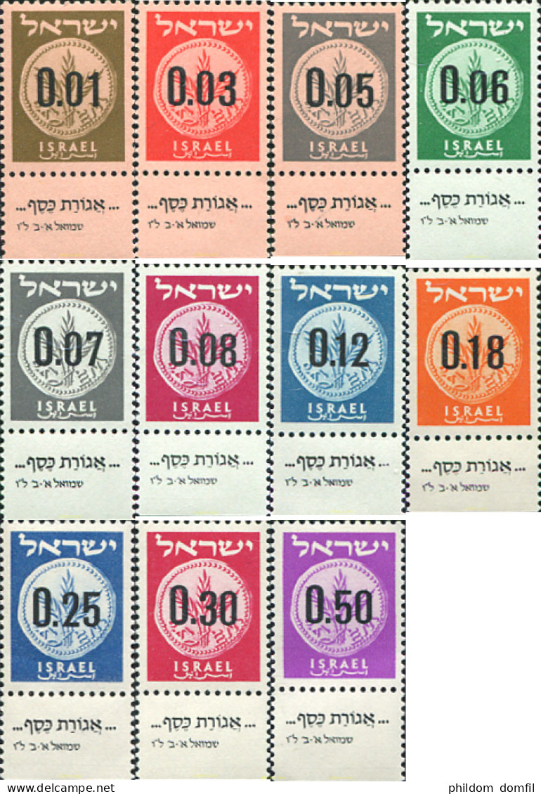 327708 HINGED ISRAEL 1960 CIFRAS - Neufs (sans Tabs)