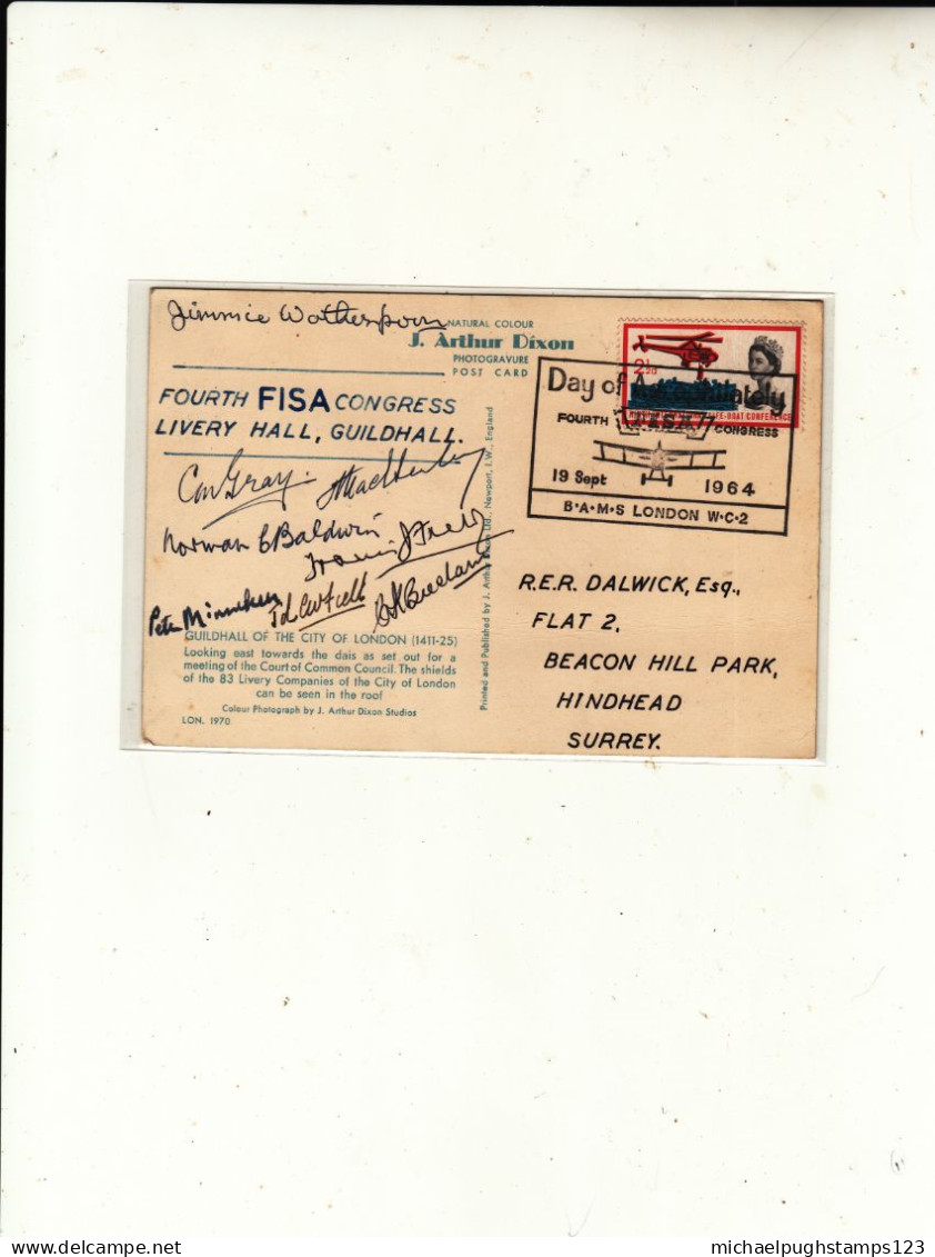 G.B. / Stamp Exhibitions / Autographs / Fisa Congresses / Aero Philately - Sonstige & Ohne Zuordnung