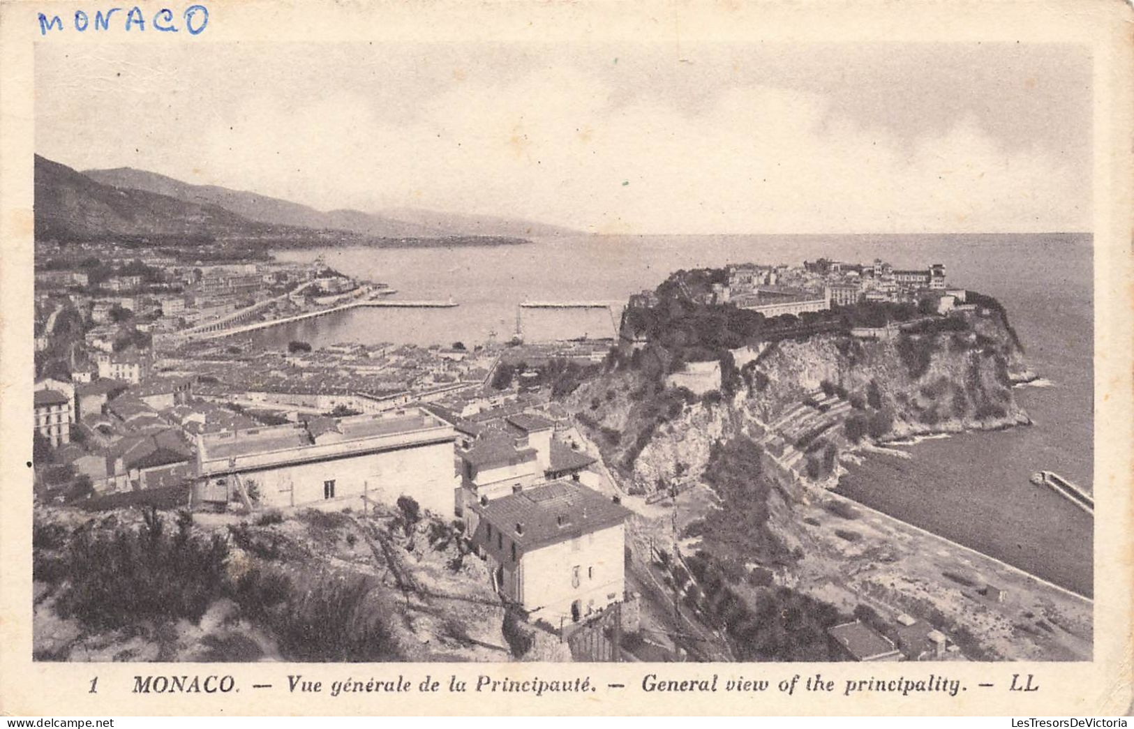 MONACO - Vue Générale De La Principauté - Carte Postale Ancienne - Other & Unclassified