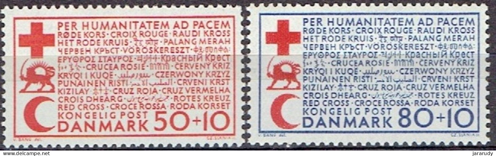 DINAMARCA CRUZ ROJA 1966 Yv 445/6 MNH - Unused Stamps