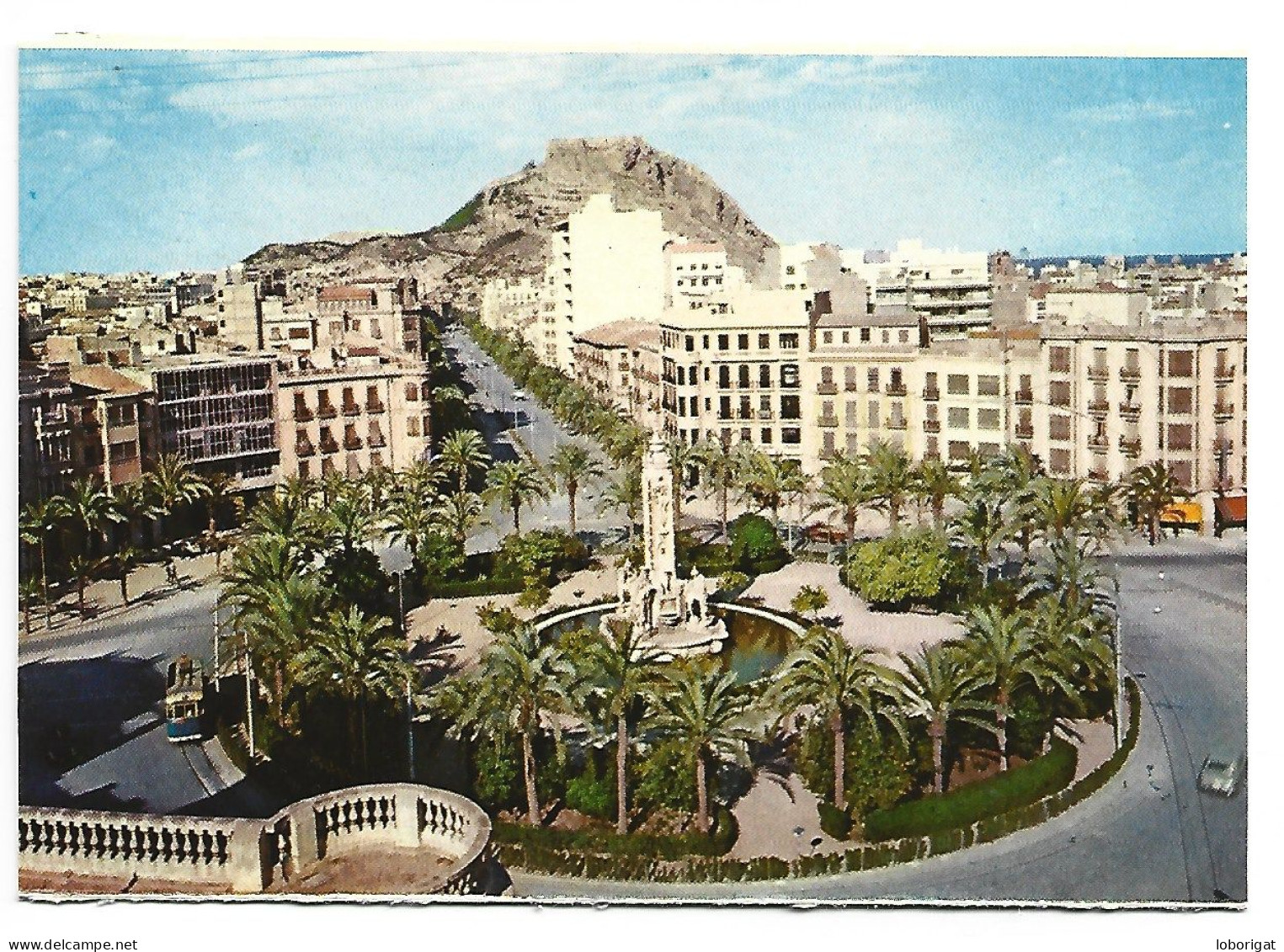 PLAZA DE LOS LUCEROS Y AVDA. DE ALFONSO EL SABIO / LUCEROS BEACH AND THE AVENUE OF ALPHONSUS.-  ALICANTE.- ( ESPAÑA ) - Alicante