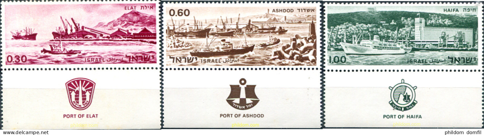 327800 MNH ISRAEL 1969 PUERTOS DE ISRAEL - Nuovi (senza Tab)