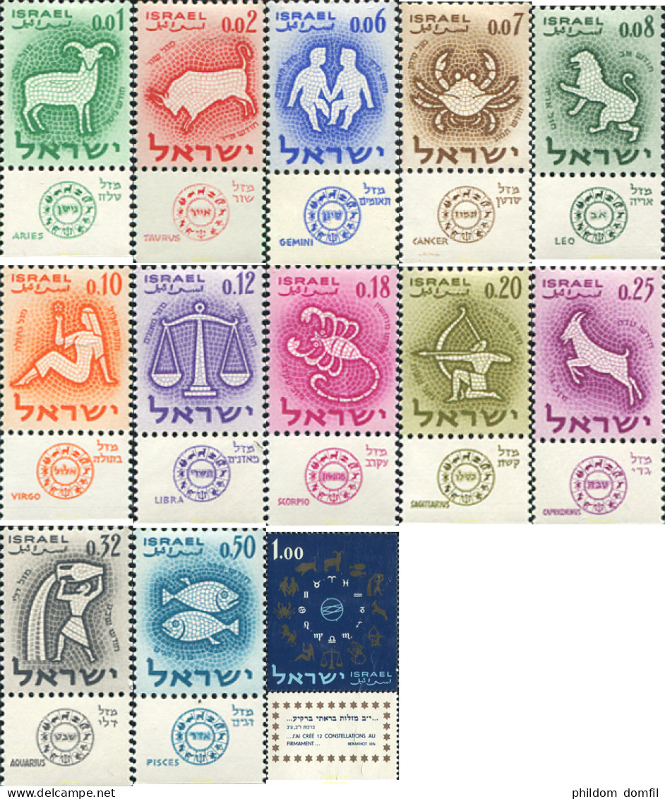 327717 MNH ISRAEL 1961 SIGNOS DEL ZODIACO - Unused Stamps (without Tabs)