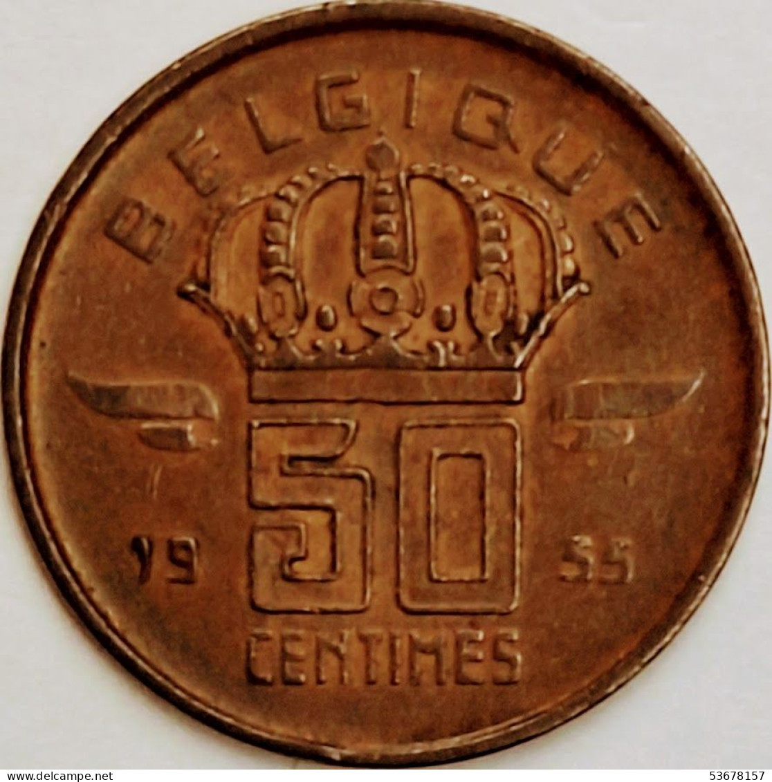 Belgium - 50 Centimes 1955, KM# 144 (#3089) - 50 Cents