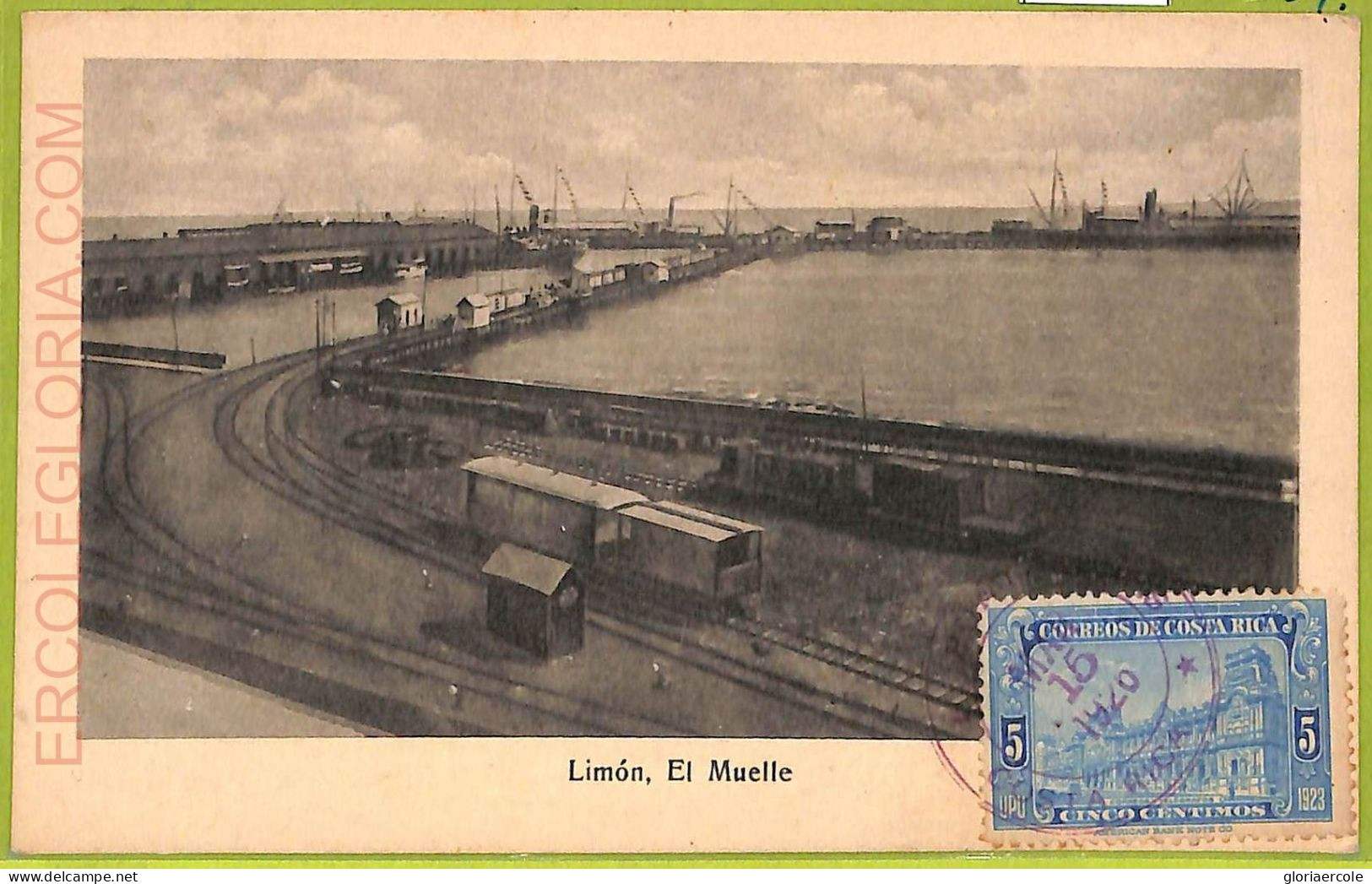 Aa6082 - COSTA RICA - Vintage Postcard  - Limon, El Muelle - 1920 - Costa Rica