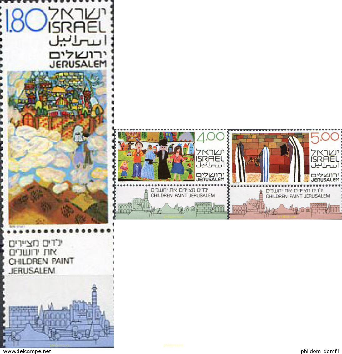 328257 MNH ISRAEL 1979 JERUSALEM PINTADA POR LOS NIÑOS - Nuevos (sin Tab)