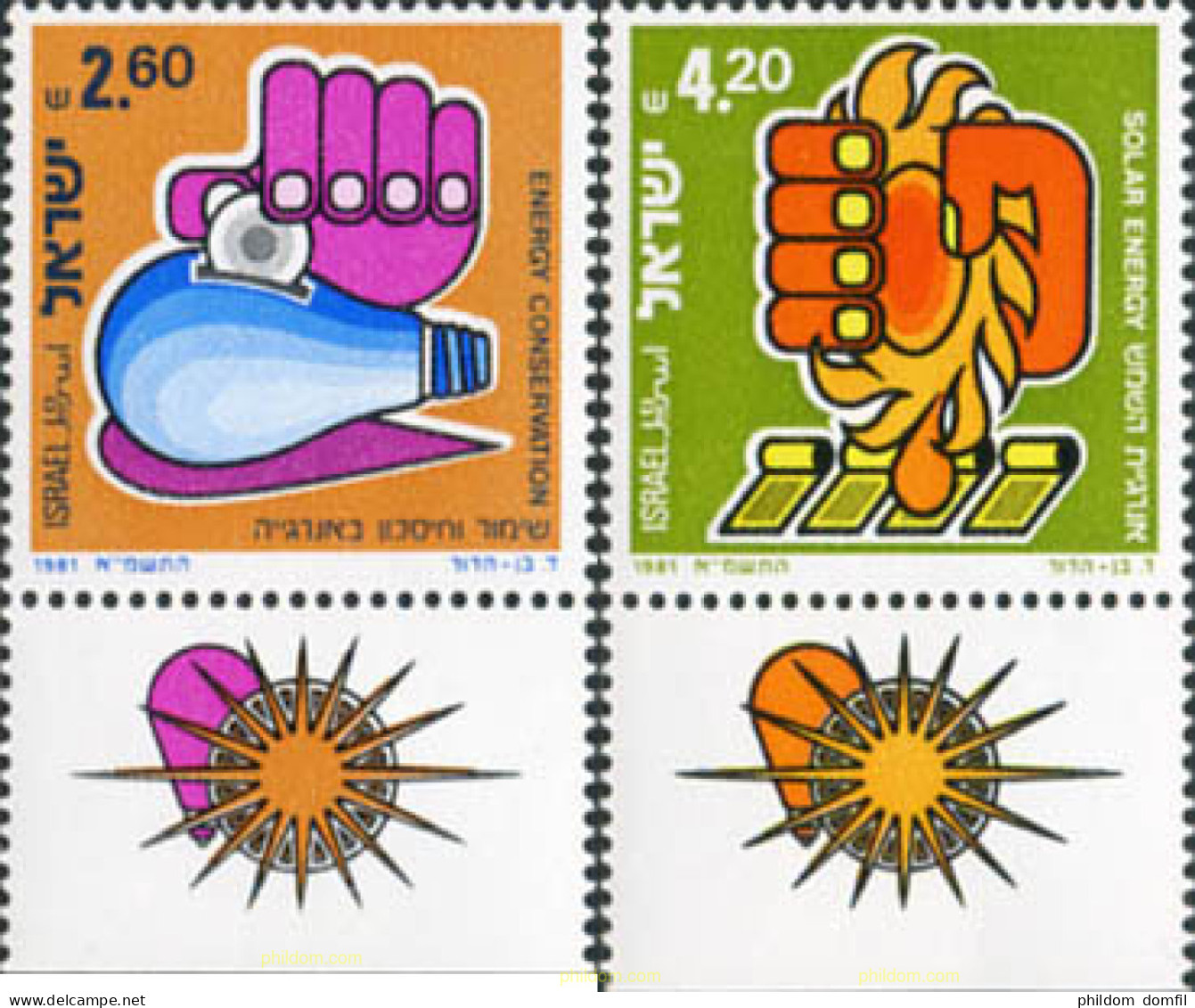 328272 MNH ISRAEL 1981 ECONOMIA ENERGETICA Y CONSERVACION DE LA ENERGIA SOLAR - Nuovi (senza Tab)