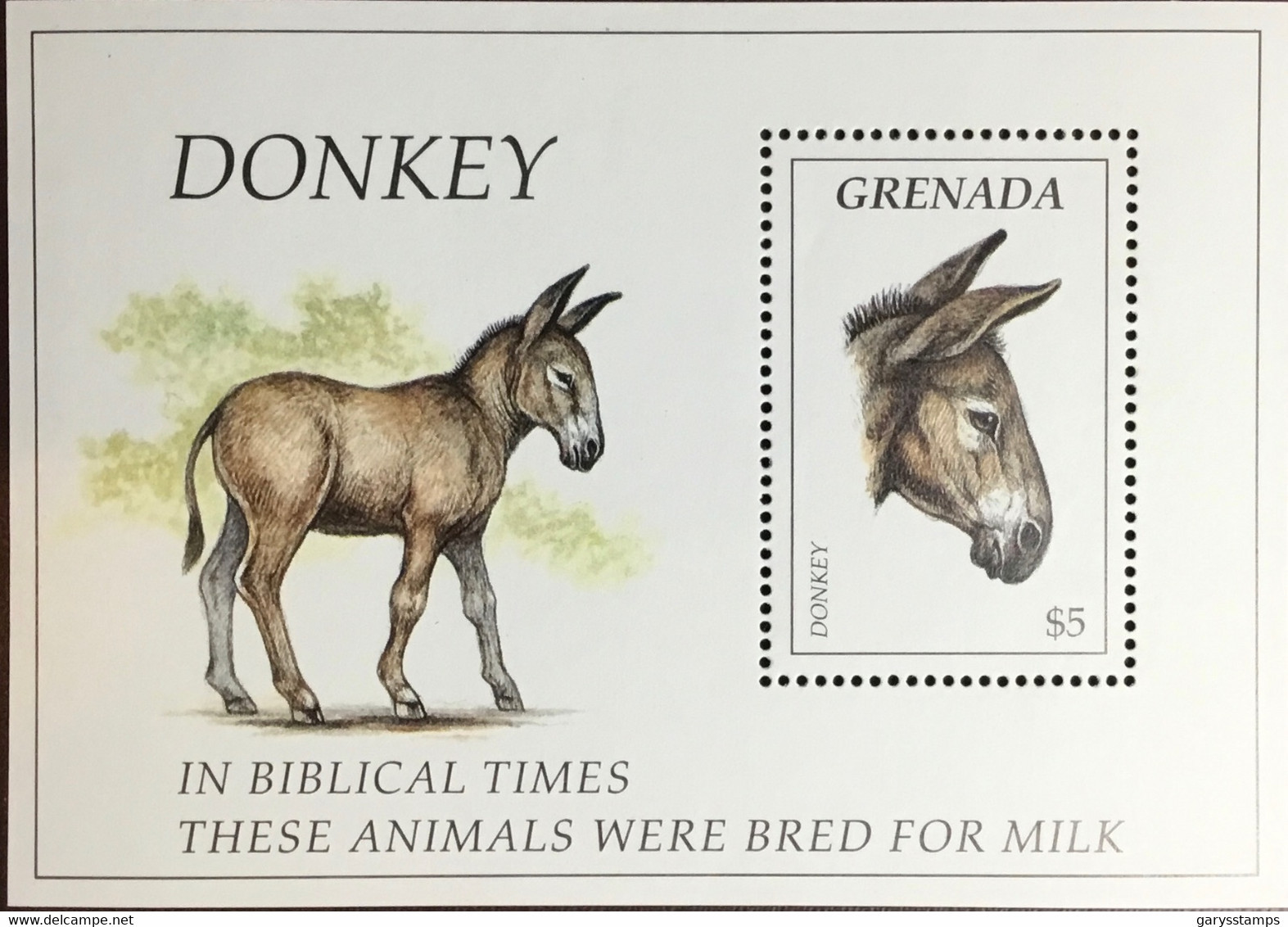 Grenada 1995 Pets Donkey Minisheet MNH - Anes