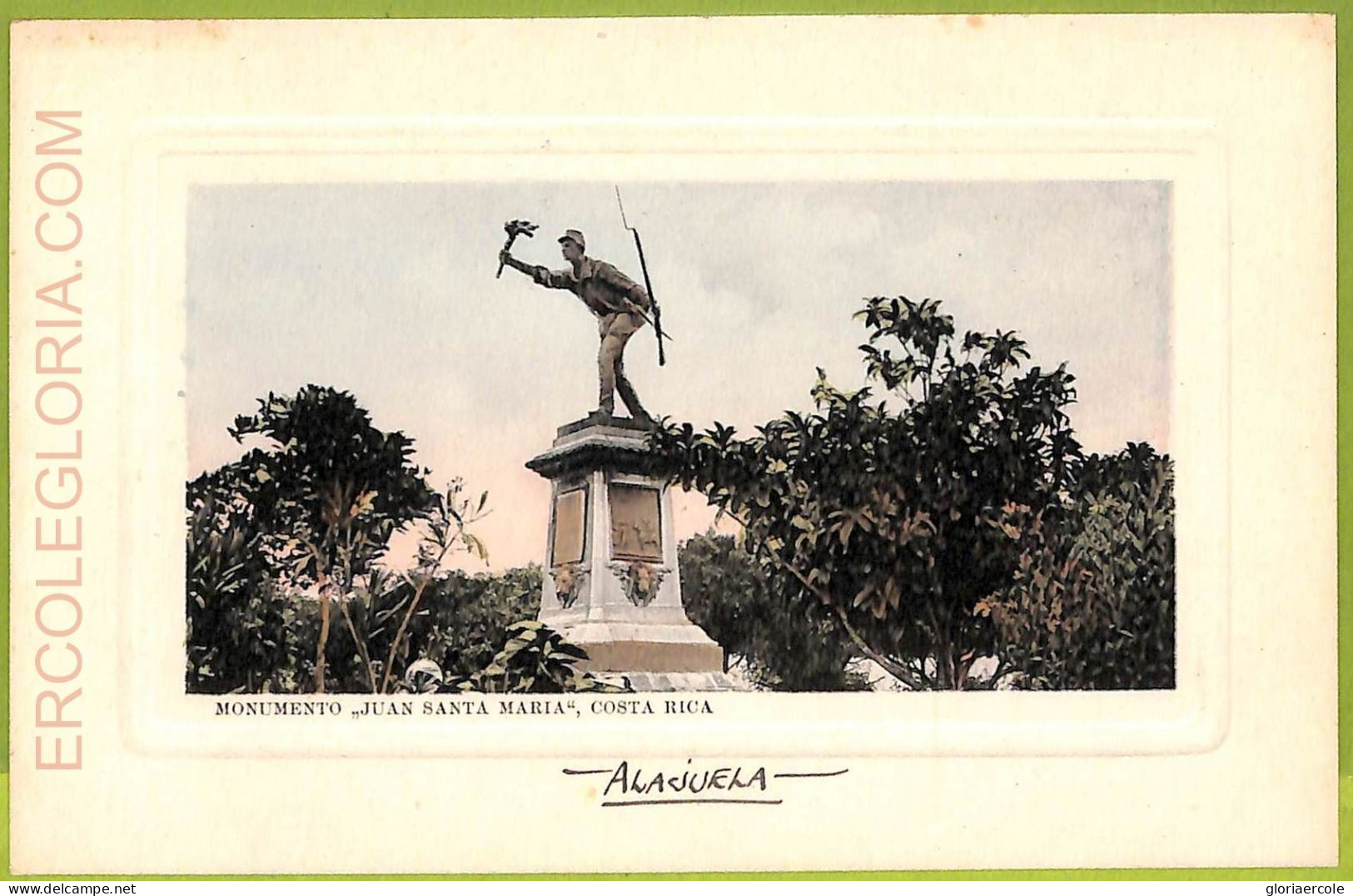 Aa6102 - COSTA RICA - Vintage Postcard - Monumento "Juan Santa Maria" - Costa Rica