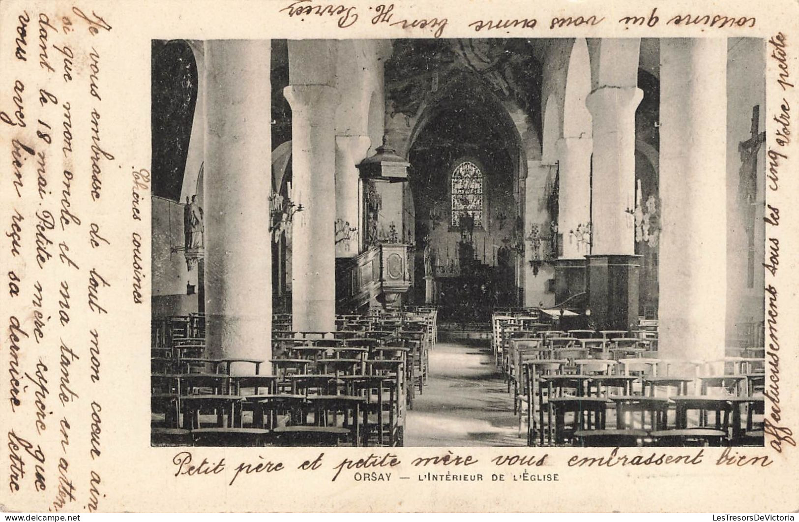 FRANCE - Orsay - L'Intérieur De L'Eglise - Dos Non Divisé - Carte Postale Ancienne - Orsay