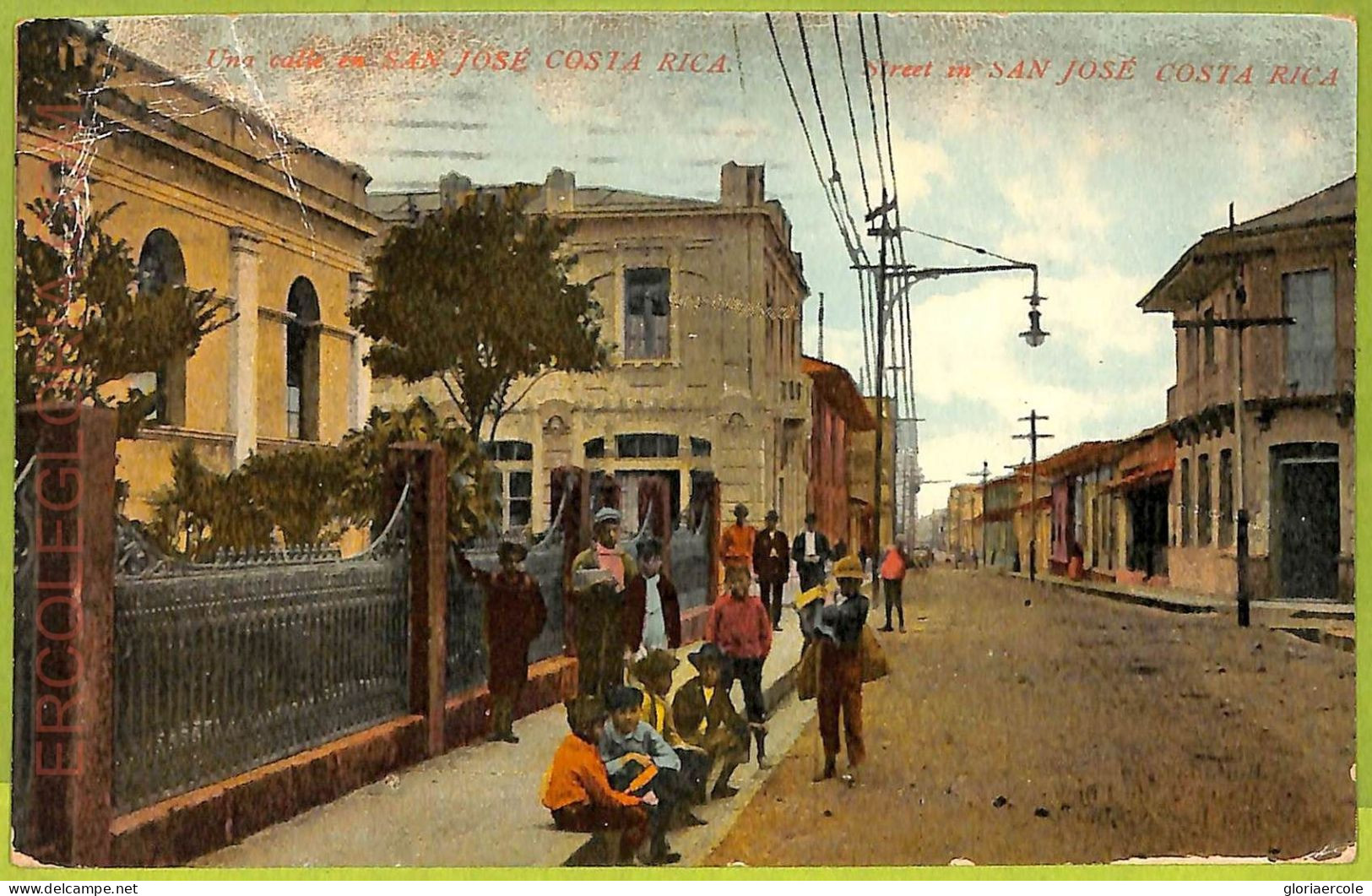 Aa6106 - COSTA RICA - Vintage Postcard - San Jose - 1915 - Costa Rica