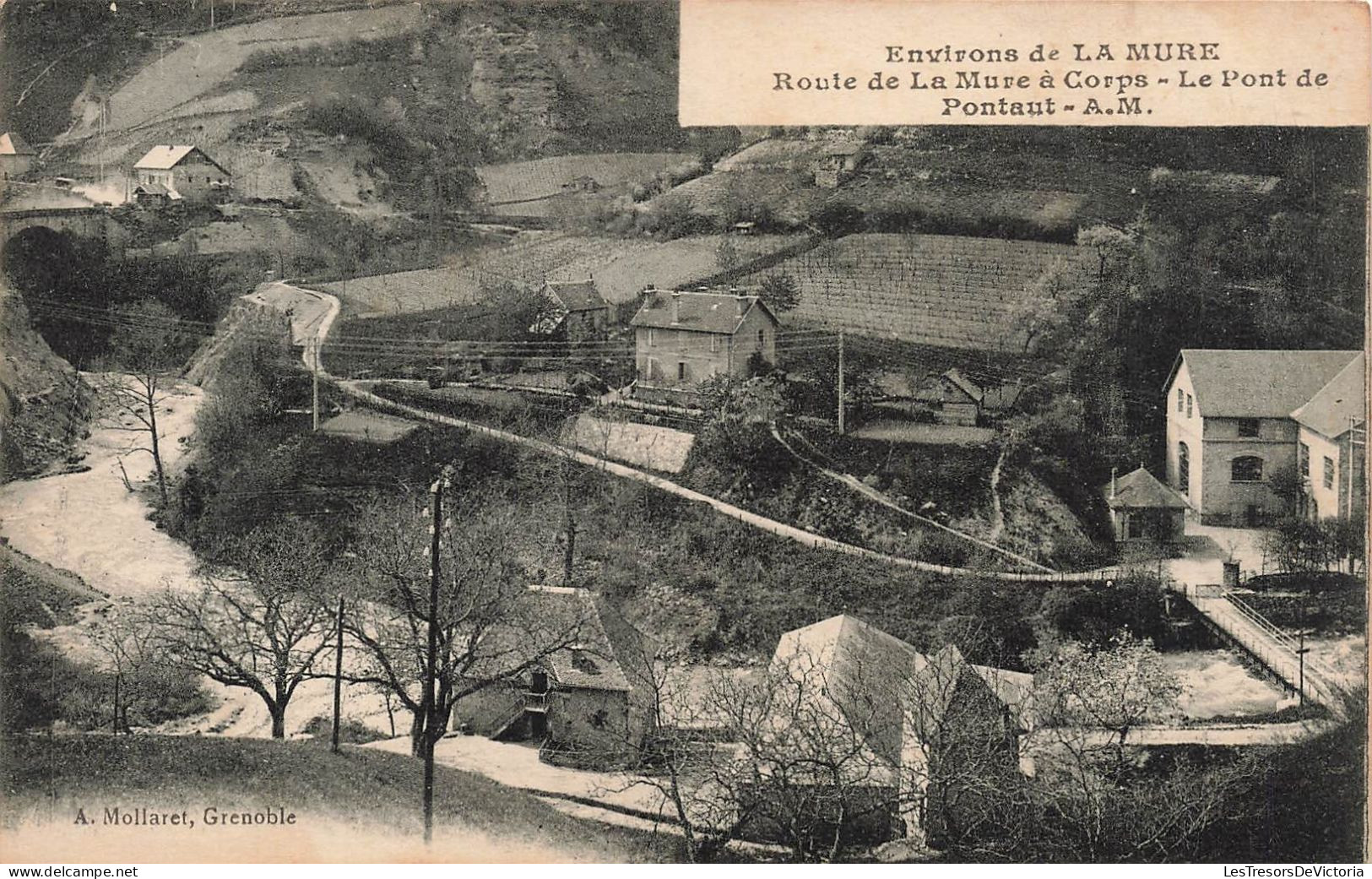 FRANCE - La Mure - Environs De La Mure - Route De La Mure à Corps - Le Pont De Pontant - A.M - Carte Postale Ancienne - La Mure