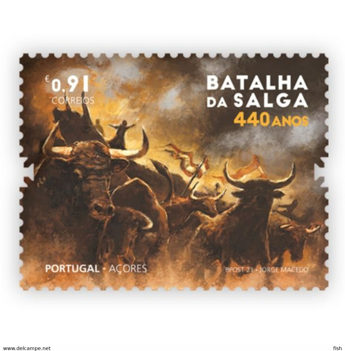 Portugal ** & 440 Years Of Salga Battle, Terceira Island, Azores 1581-2021 (77763) - Cows