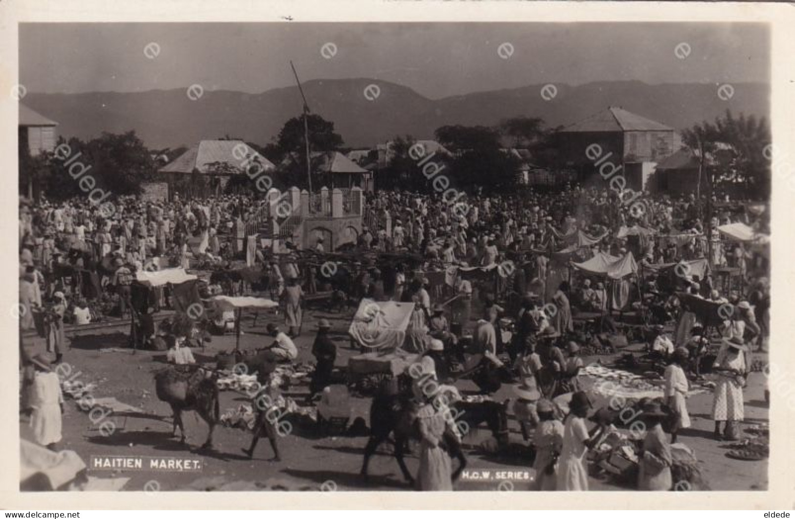 Real Photo Haitian Market Marché Haiti H.C.W. Series - Haiti