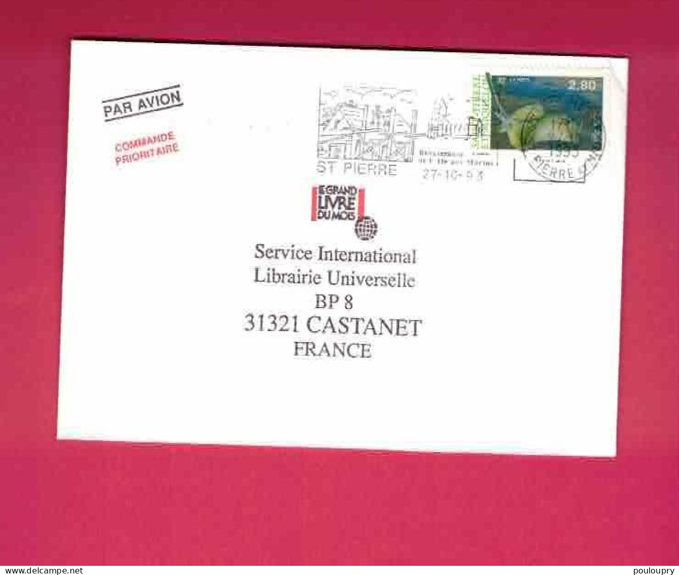 Lettre De 1993 Pour La France - YT N° 582 - Poisson - Raie - Briefe U. Dokumente