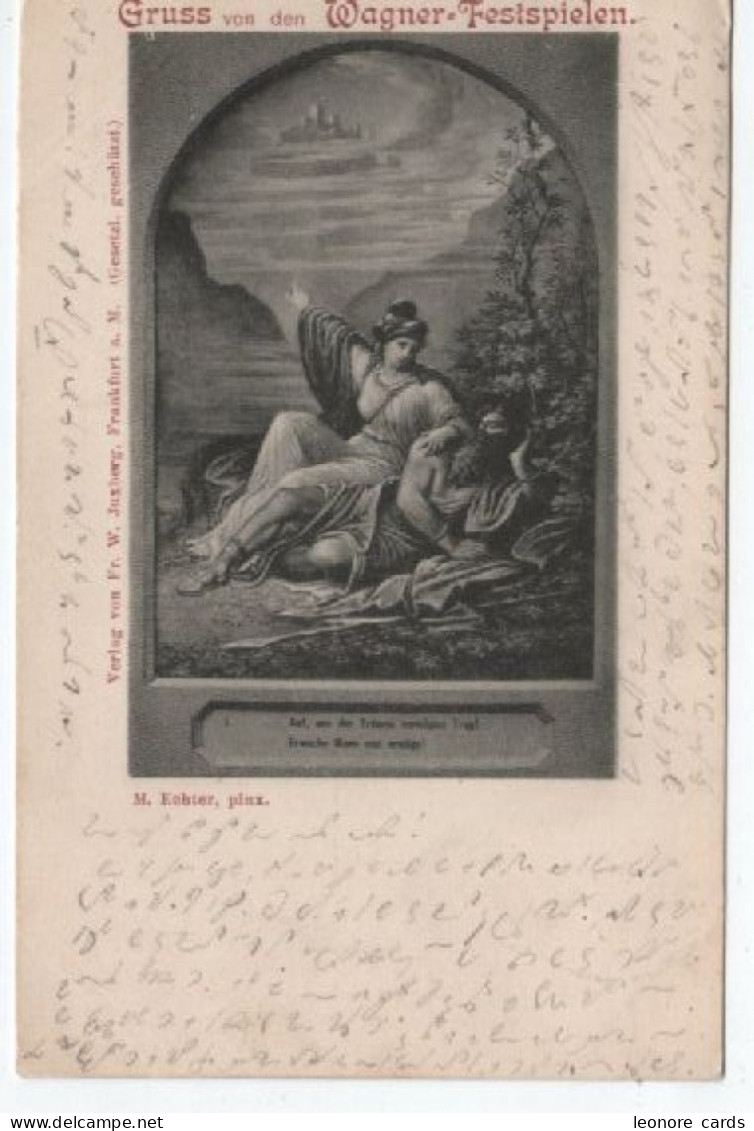 Cpa.Opéra.Gruss Von Den Wagner Festspielen.1898 - Opéra