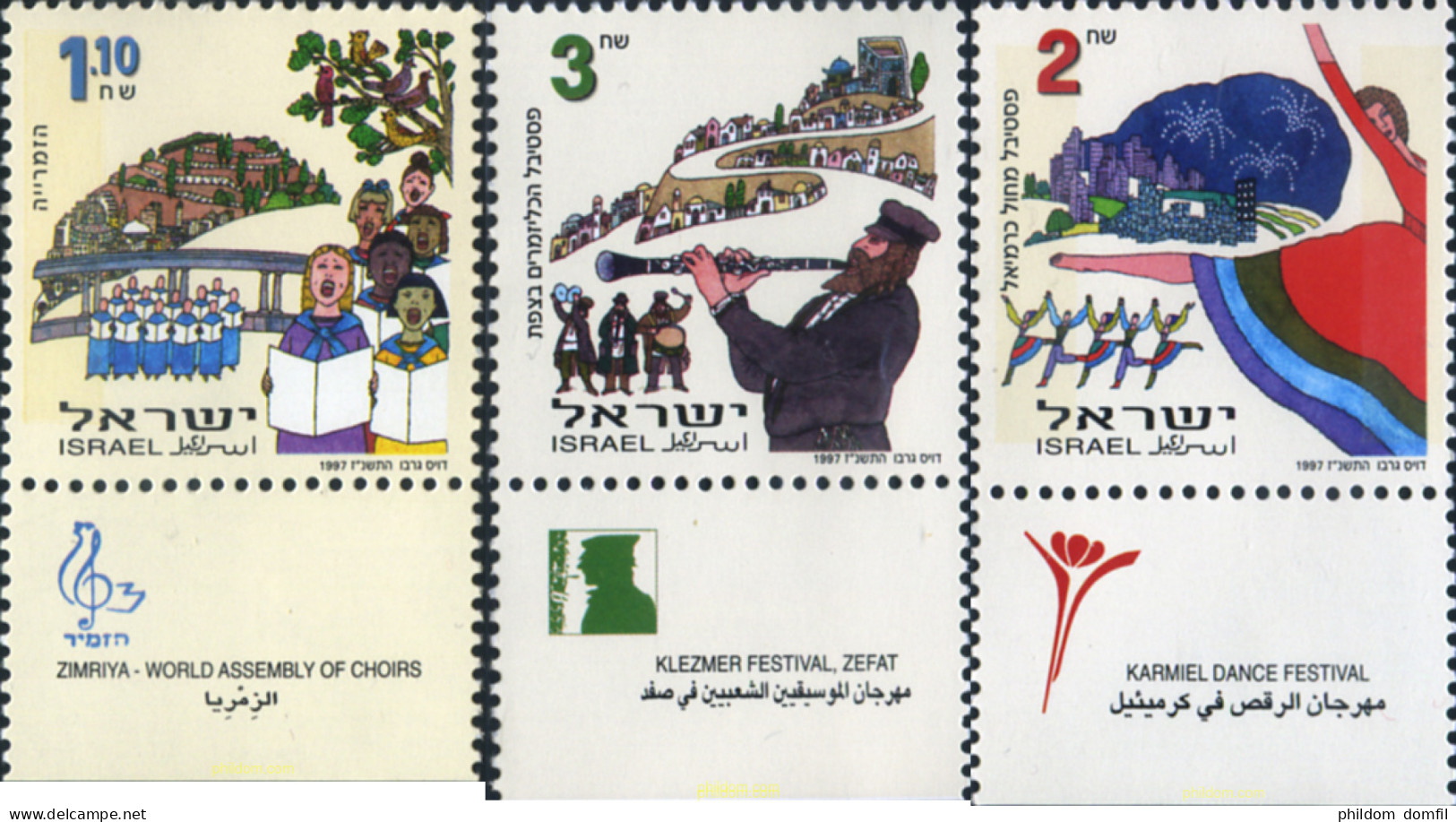328593 MNH ISRAEL 1997 MUSICA Y DANZA EN ISRAEL - Neufs (sans Tabs)