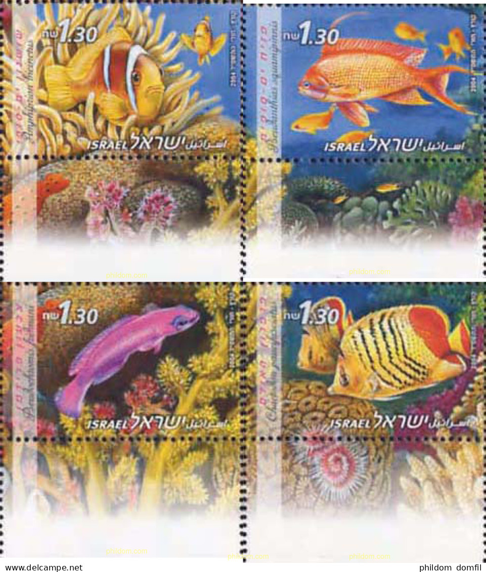328729 MNH ISRAEL 2004 PECES DEL MAR ROJO - Unused Stamps (without Tabs)