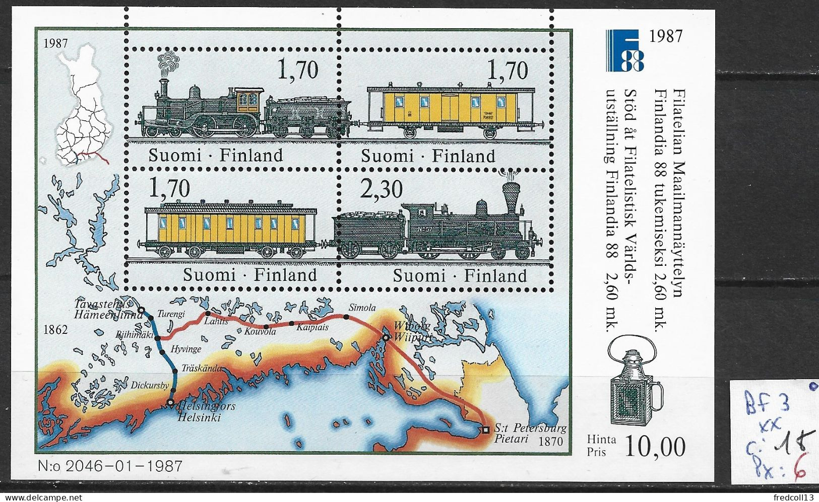 FINLANDE BF 3 ** Côte 18 € - Blocks & Sheetlets