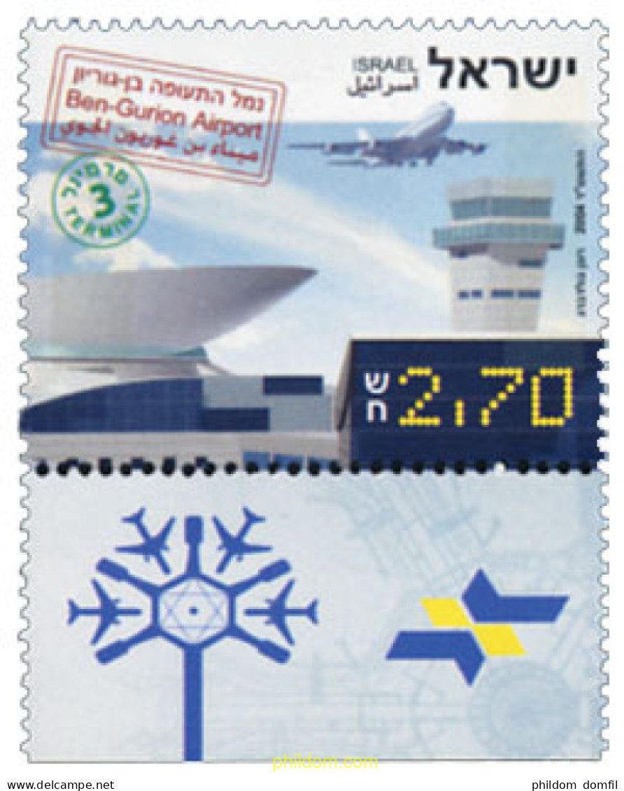 328745 MNH ISRAEL 2004 INAUGURACION DE LA TERMINAL 3 DEL AEROPUERTO - Ungebraucht (ohne Tabs)